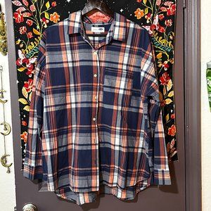 Old Navy XL Plaid 'Boyfriend' Button down Long Sleeve